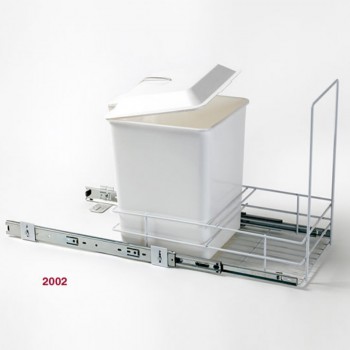 Porta residuos con canasta blanco - 2002